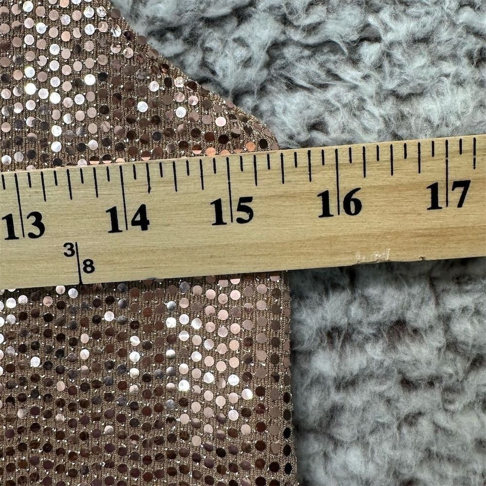 NWT Bebe Women's XS Rose Gold Sequin Top Sleeveless Y2K Festival‎ Glam NYE Club - Picture 7 of 9